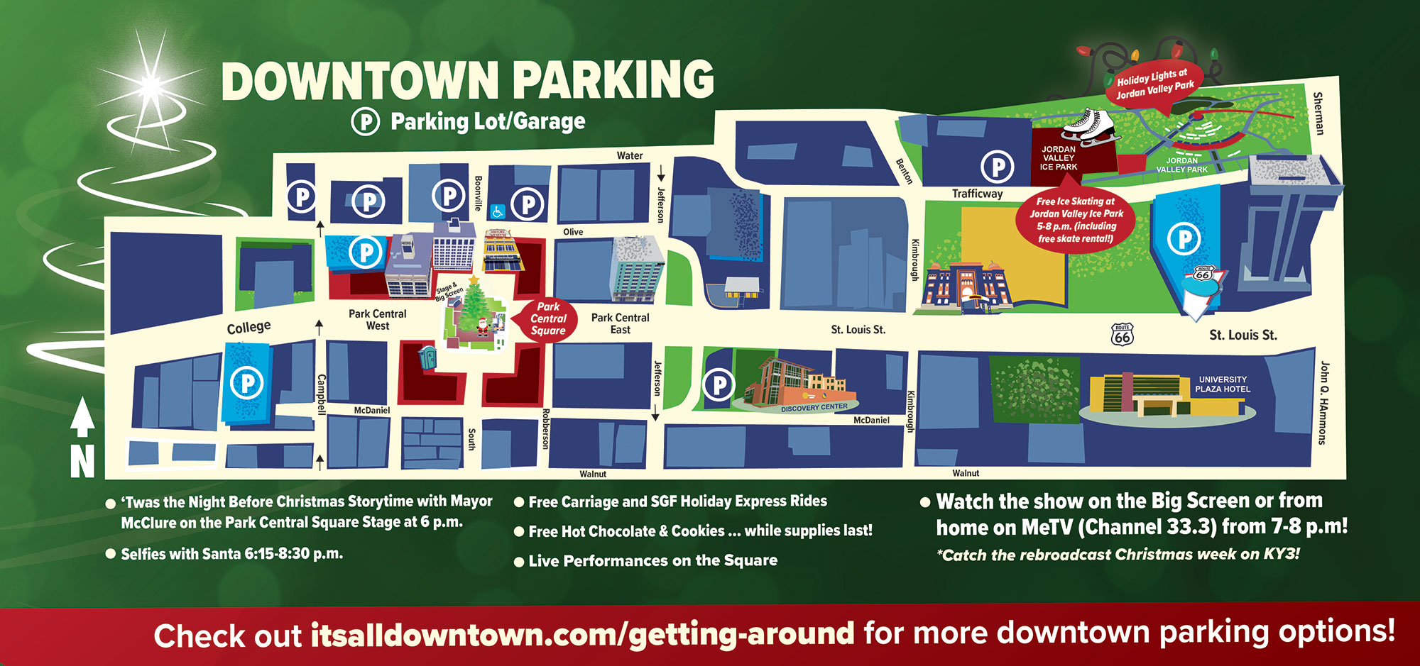 map of downtown parking options